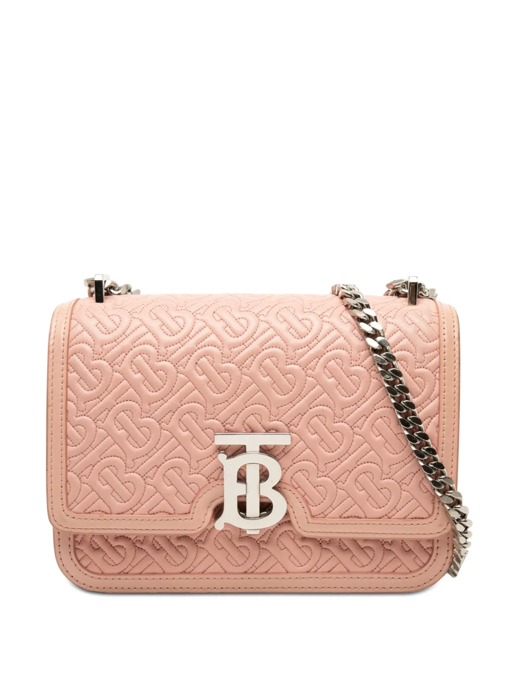 Burberry Pre-Owned 2018-2023 Small TB Monogram Embossed Calfskin Chain shoulder bag - Rosa