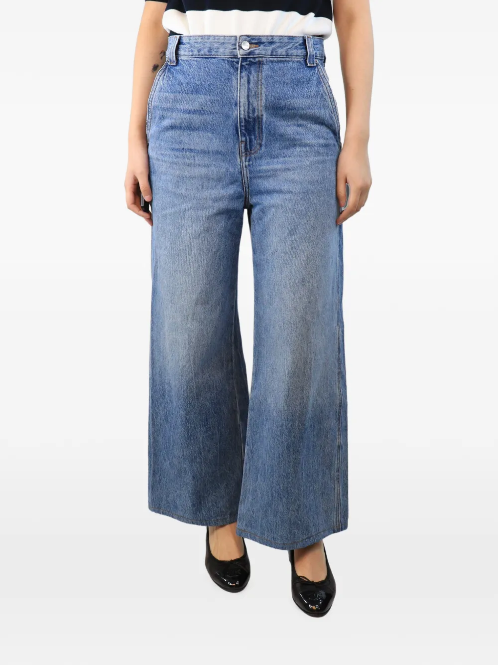 KHAITE Pre-Owned Jeans mit weitem Bein - Blau