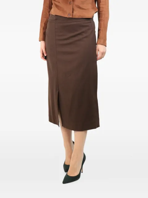 Vince wrap midi skirt