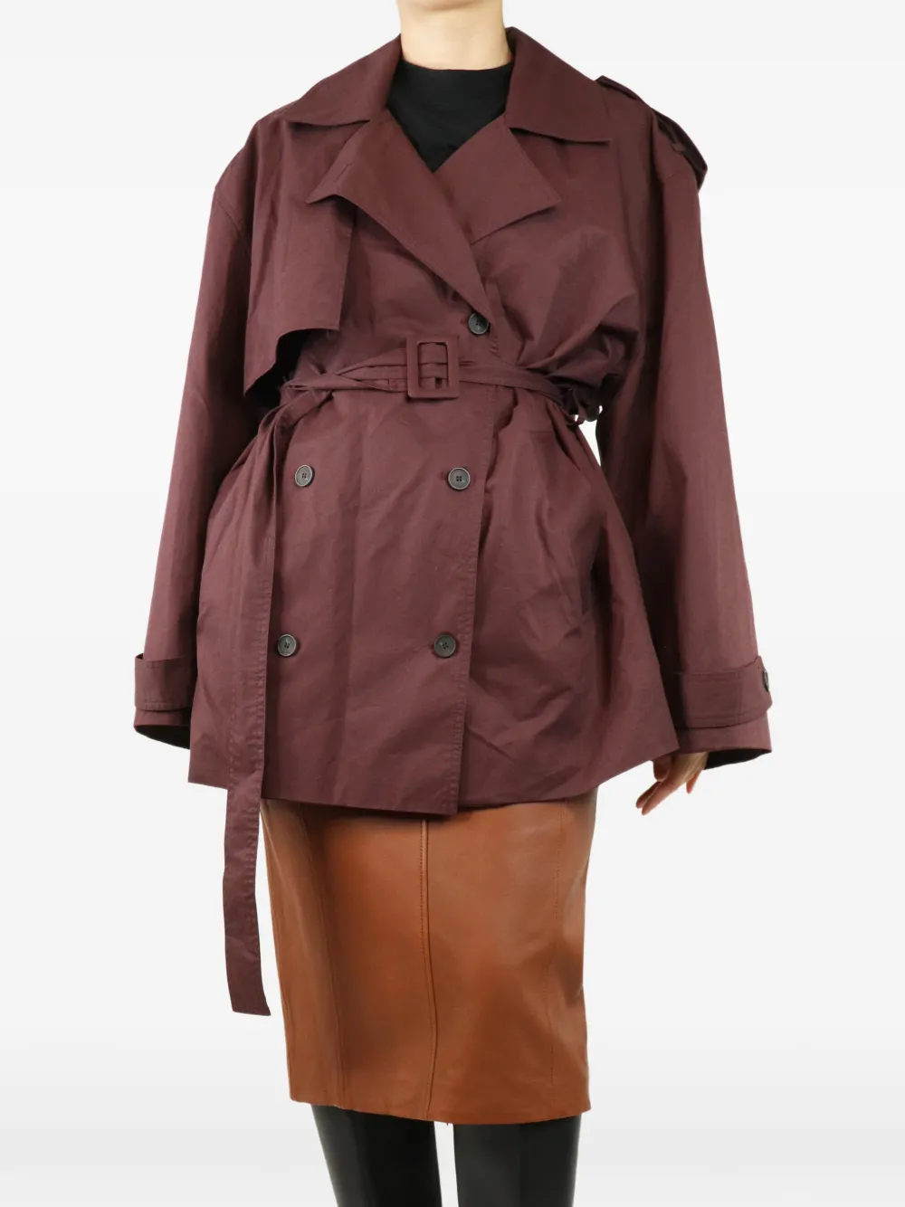 Marcella Gaia Trenchcoat mit Gürtel - Braun