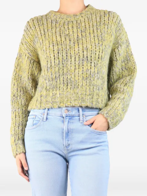 FRAME Cropped-Pullover mit Zopfmuster