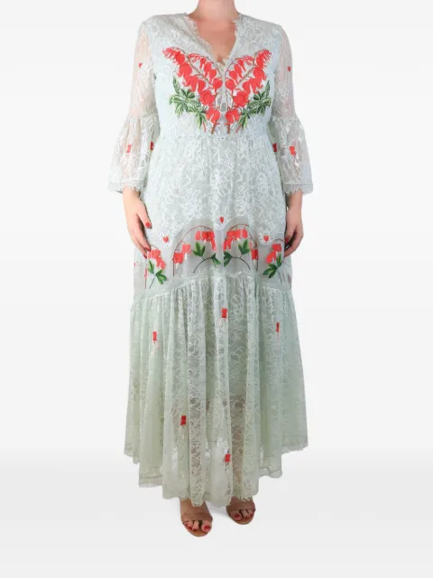 Temperley London lace embroidered maxi dress