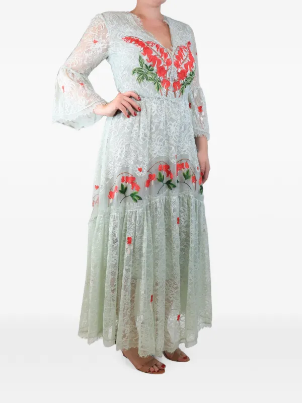 temperley green dress London Lace Embroidered Maxi | wedding guest formal dress