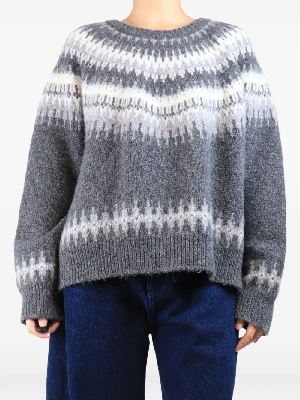 Nili Lotan Fair Isle sweater - Grey
