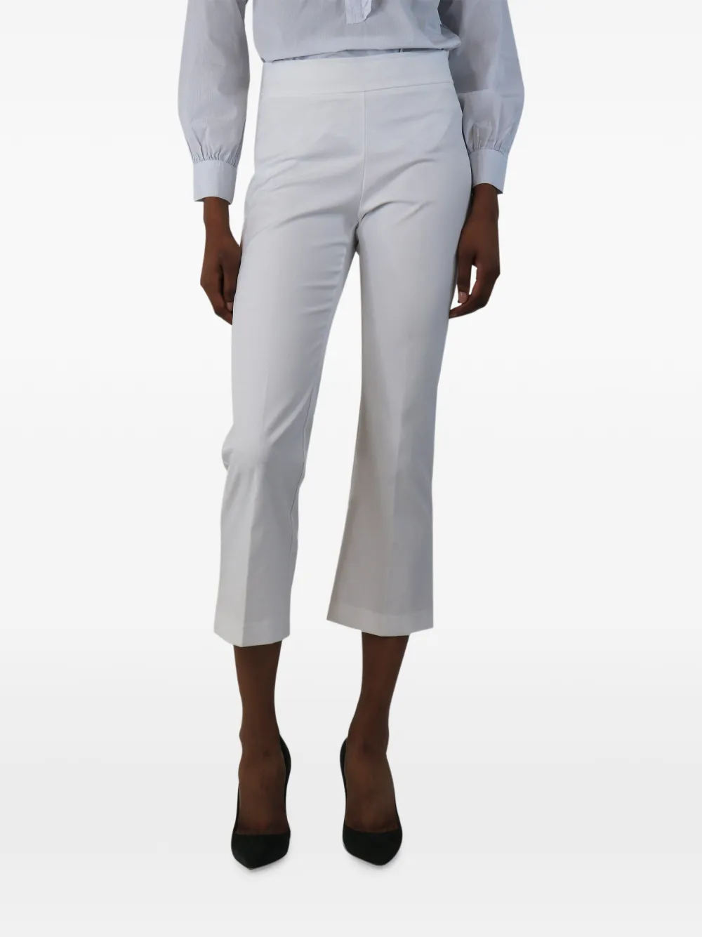 extreme cashmere Pantaloni crop a vita media - Bianco