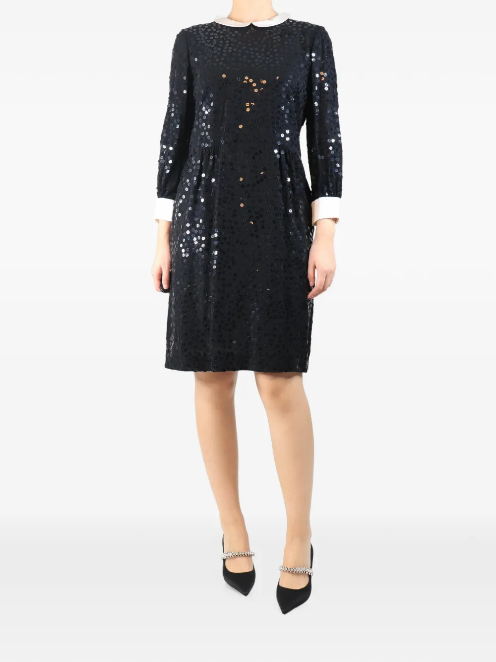 Saint Laurent Pre-Owned Abito corto con paillettes - Nero