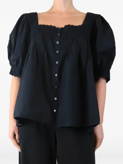 DÔEN off-shoulder button-down blouse