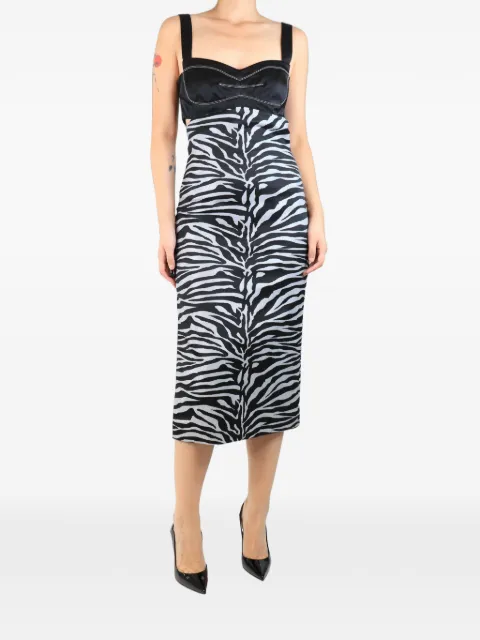 Prabal Gurung zebra-print midi dress