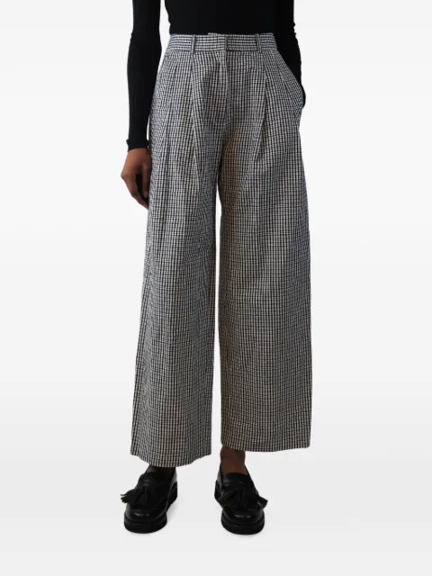 Proenza Schouler pantalones anchos con estampado de cuadros gingham