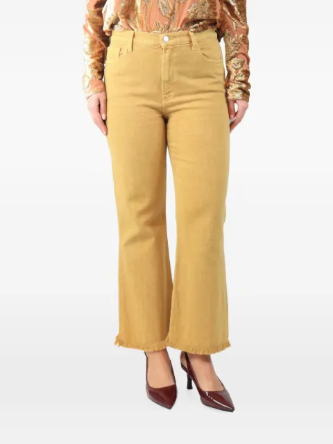 J Brand fringed-hem straight-leg denim jeans