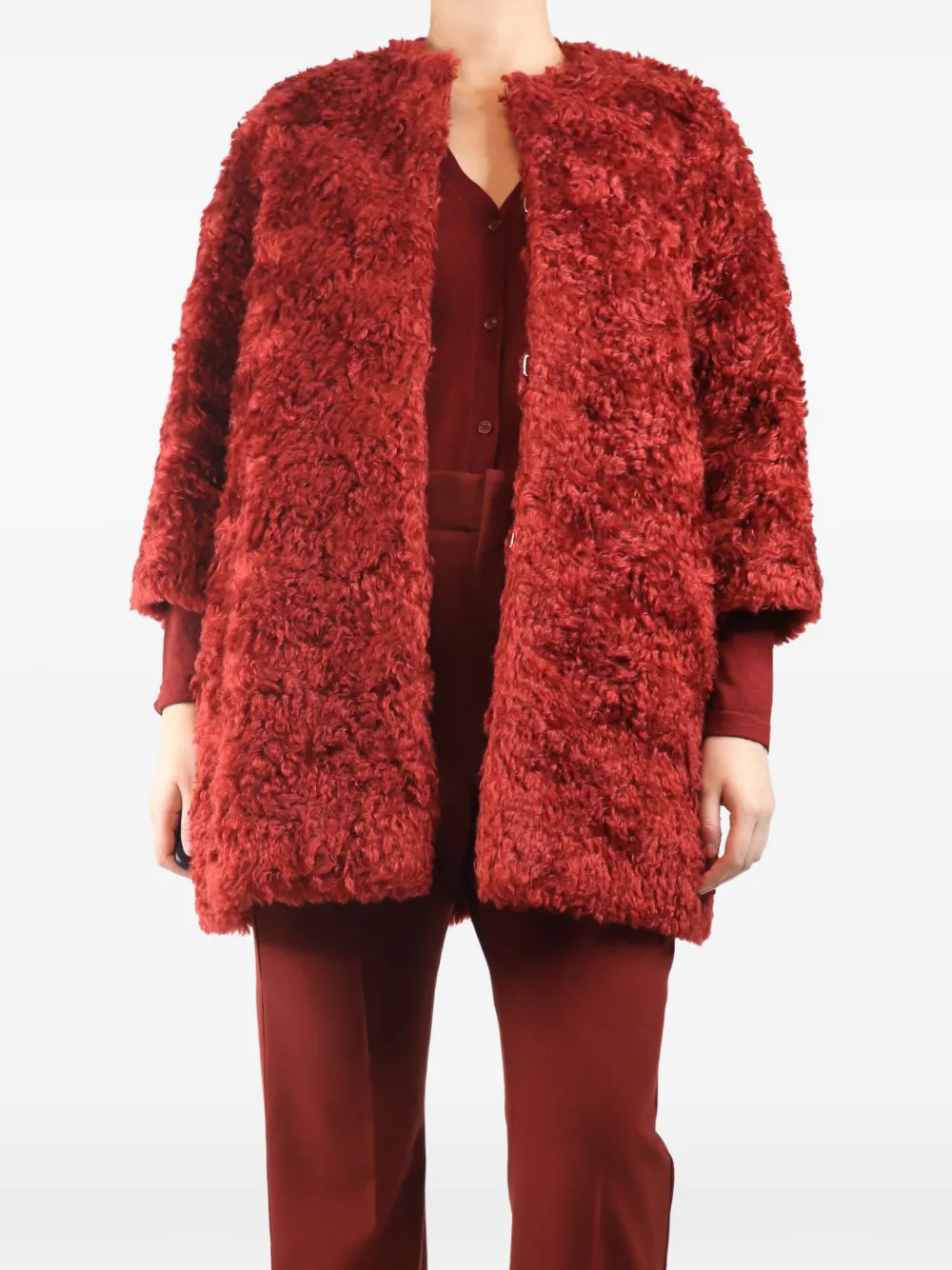Isa Arfen Cappotto monopetto - Rosso