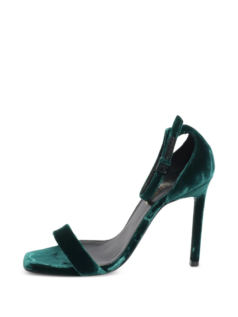 Saint Laurent Pre-Owned Sandali in velluto con tacco - Verde
