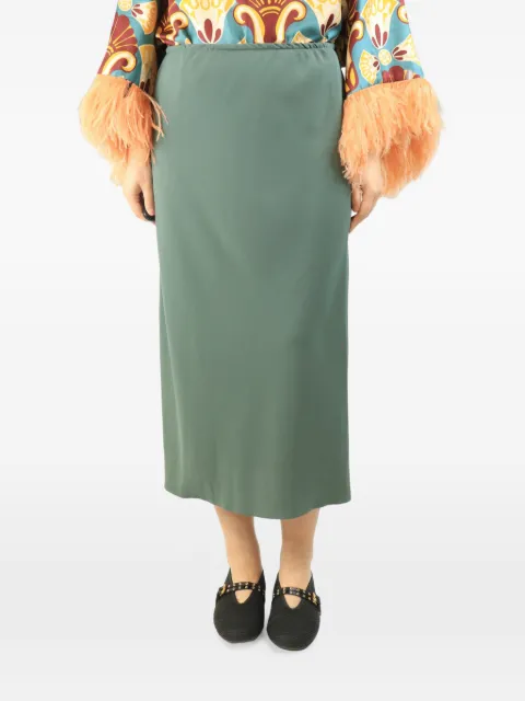 Dries Van Noten Pre-Owned elasticated-waist midi skirt