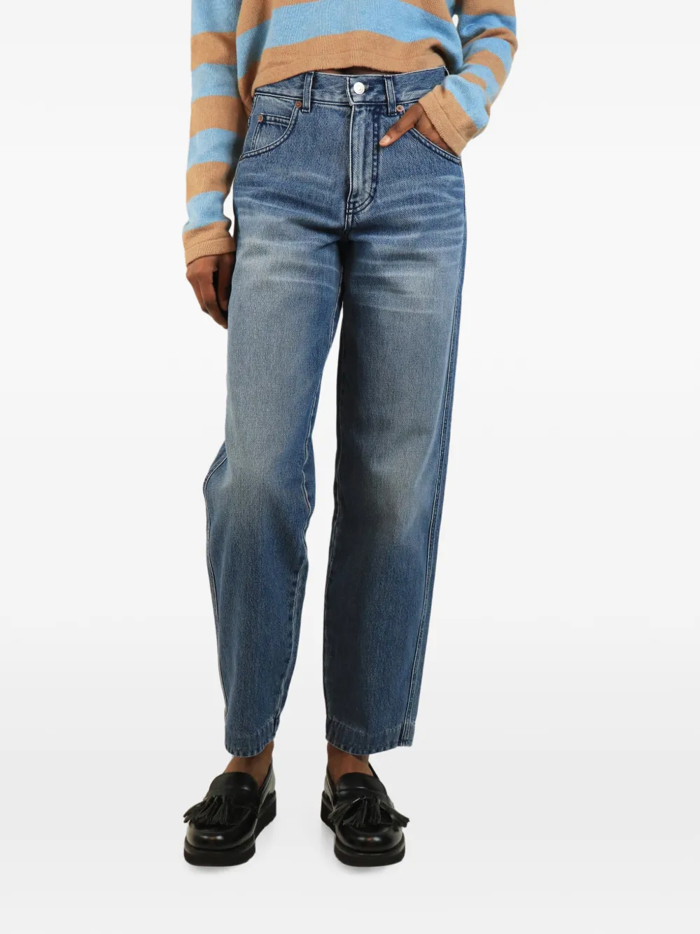 Pre-owned Victoria Beckham Mid-wash Jeans In Blue