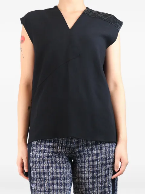Christopher Kane sequin-embellished sleeveless blouse