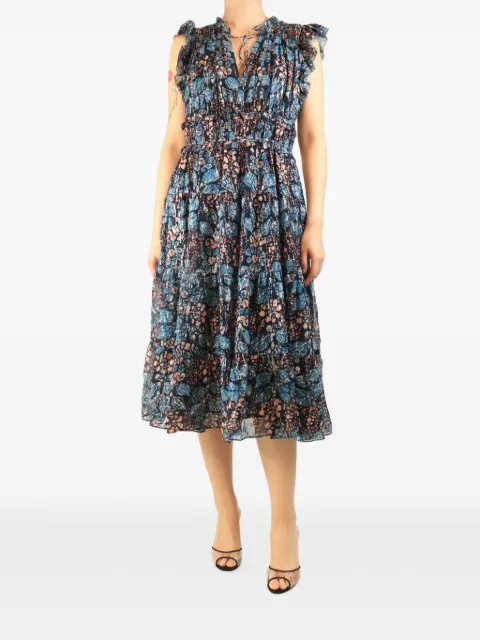 Ulla Johnson smocked tiered midi dress