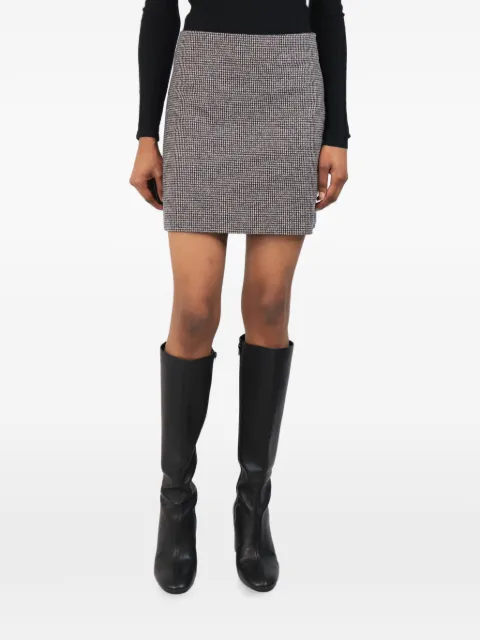 Theory houndstooth-pattern mini skirt