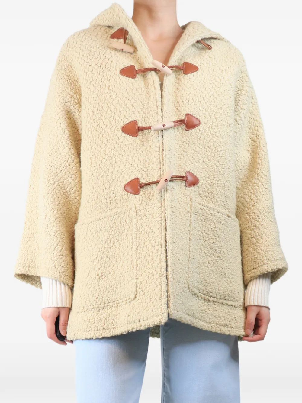 Celine Pre-Owned hooded duffle coat - Neutrals