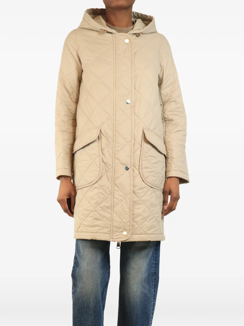 DIVINE CASHMERE Gesteppter Parka - Nude