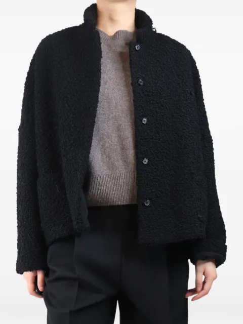 Apuntob textured wool single-breasted coat