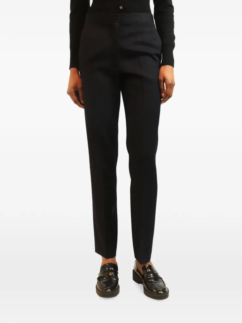 Jil Sander Pre-Owned pantalon de tailleur à taille haute - Bleu