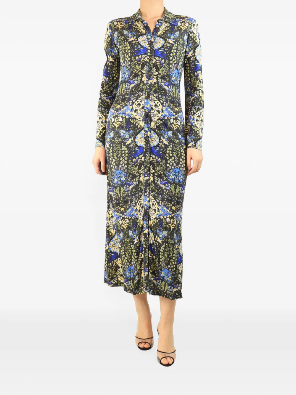 Etro Pre-Owned Abito midi a fiori - Verde