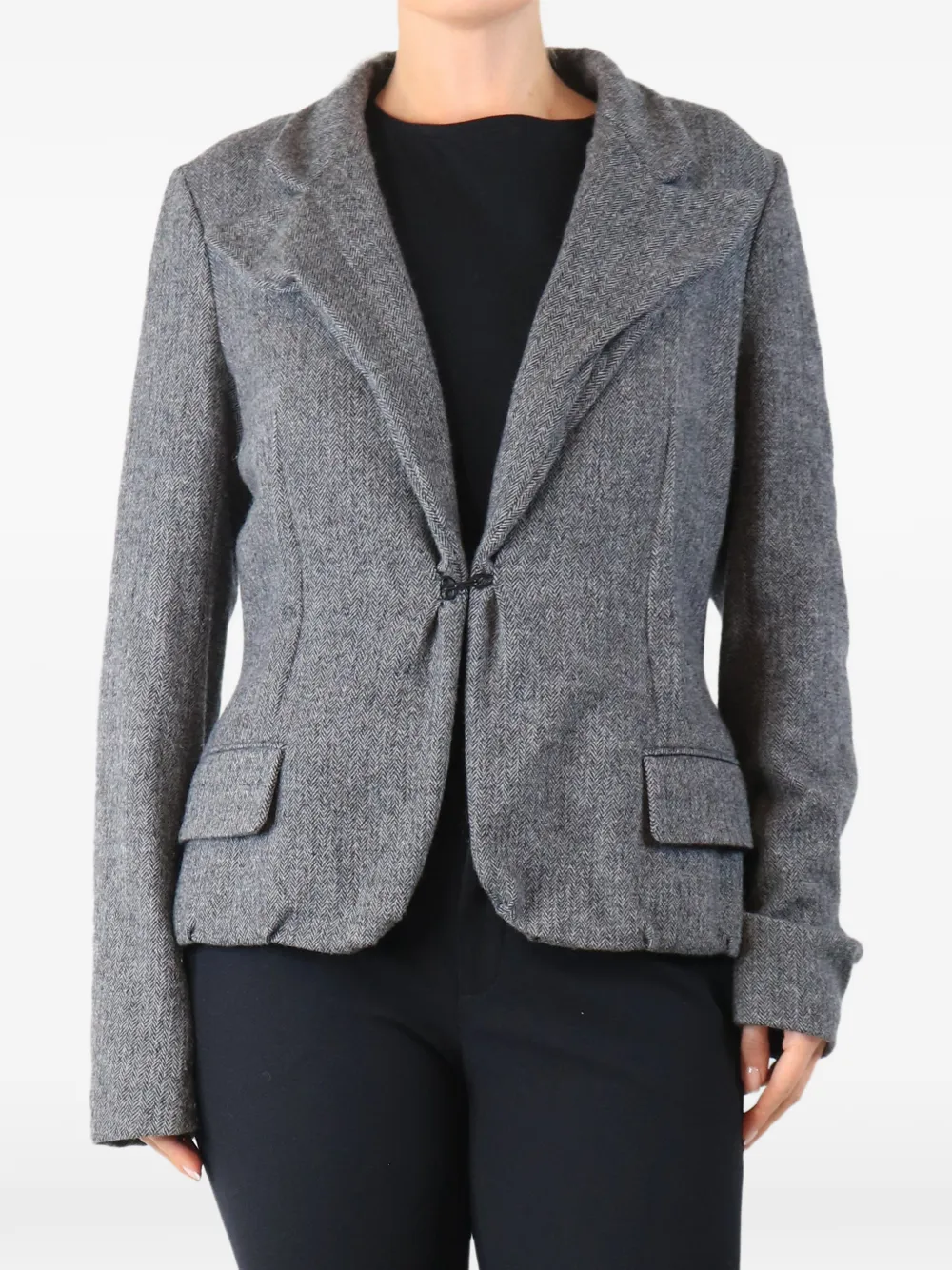 Lanvin Pre-Owned Blazer mit Fischgrätenmuster - Grau