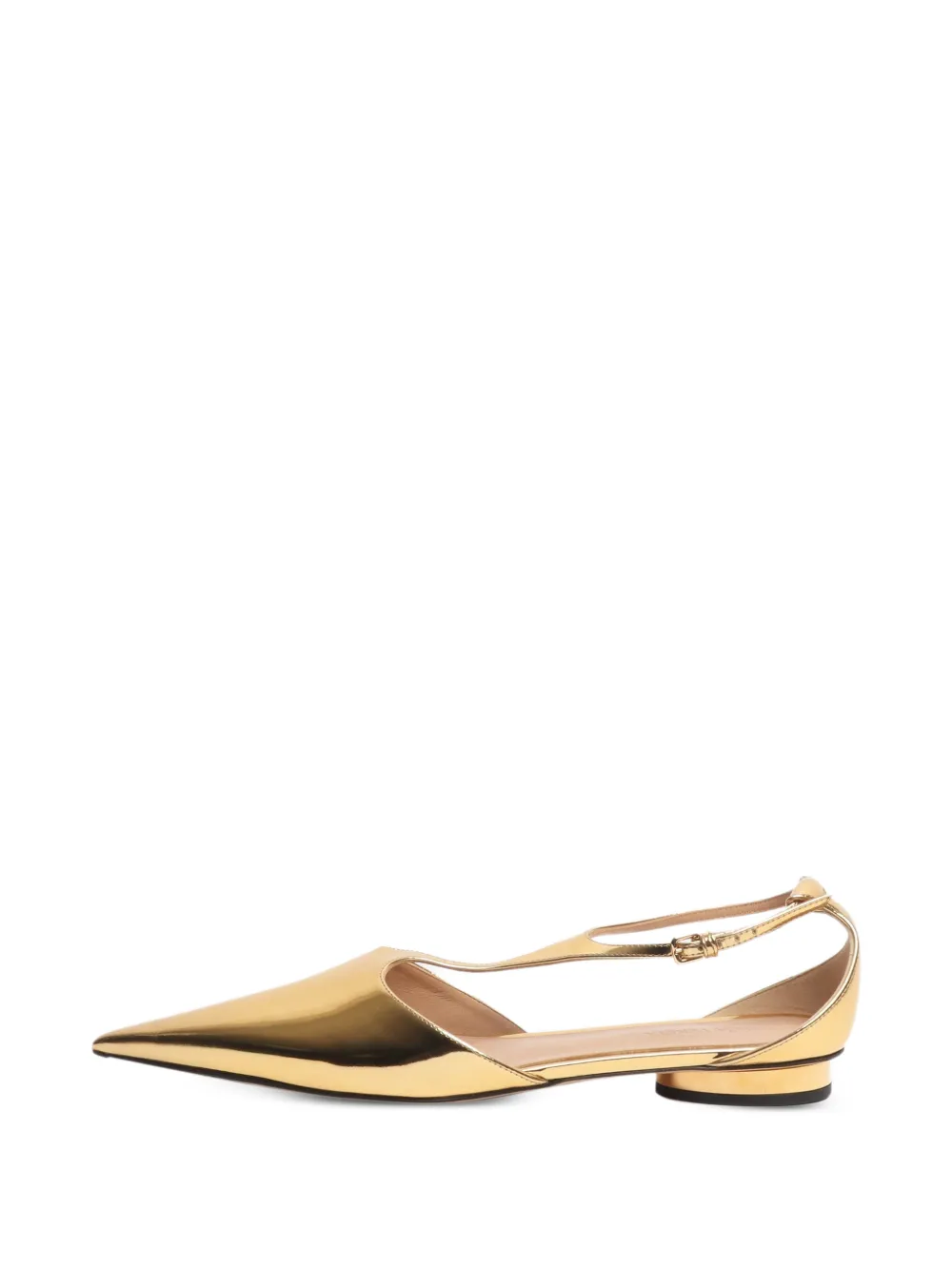 Bottega Veneta Pre-Owned Rocket T-Bar Ballerinas - Gold