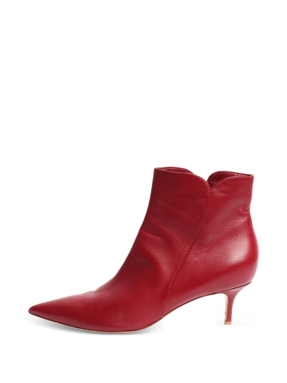 Gianvito Rossi Stivaletti a punta con tacco basso - Rosso