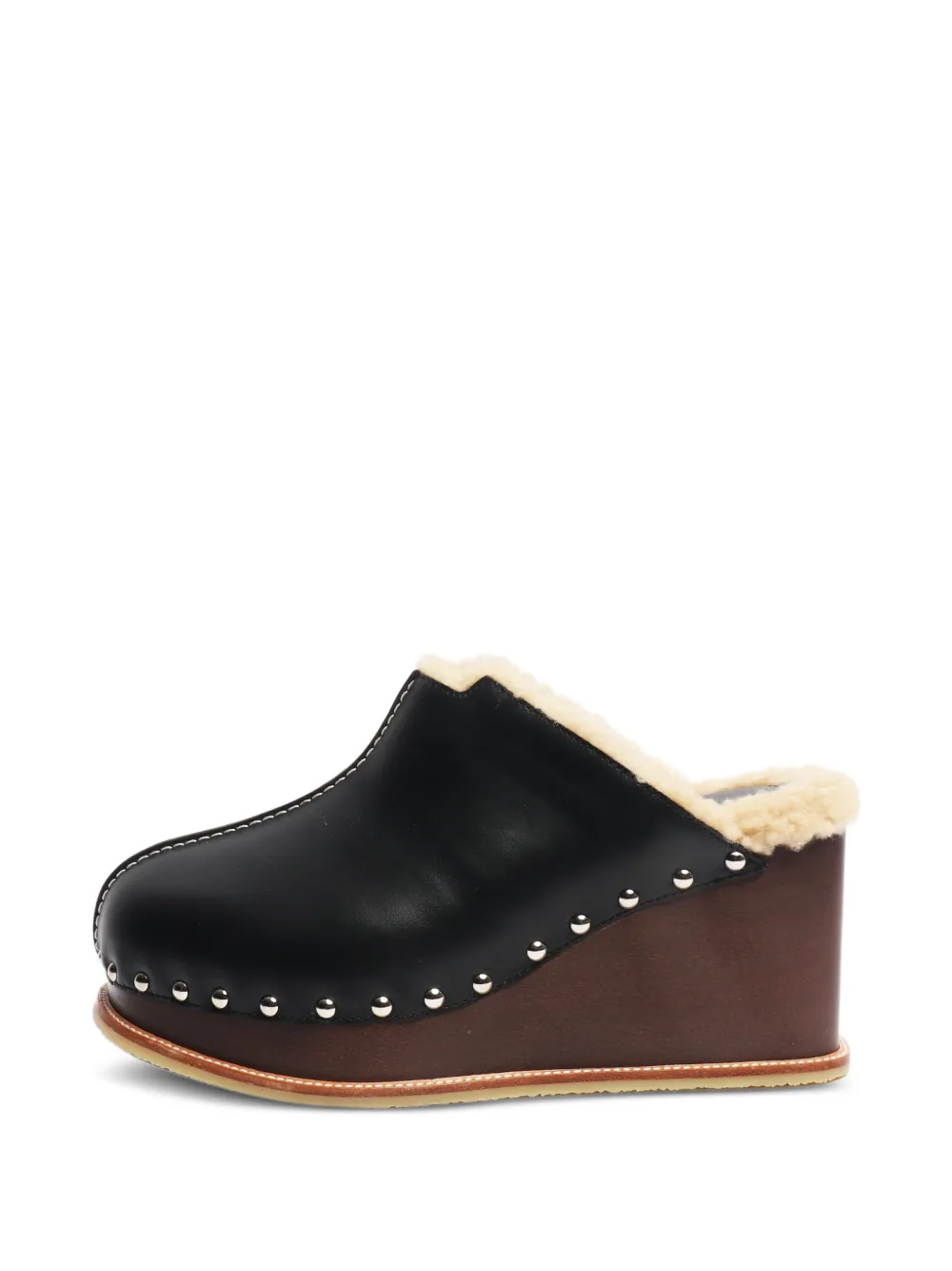 Hermès Pre-Owned Earth Mules mit Nieten - Schwarz