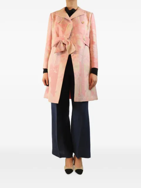 Anna Molinari Vintage double-breasted jacquard coat