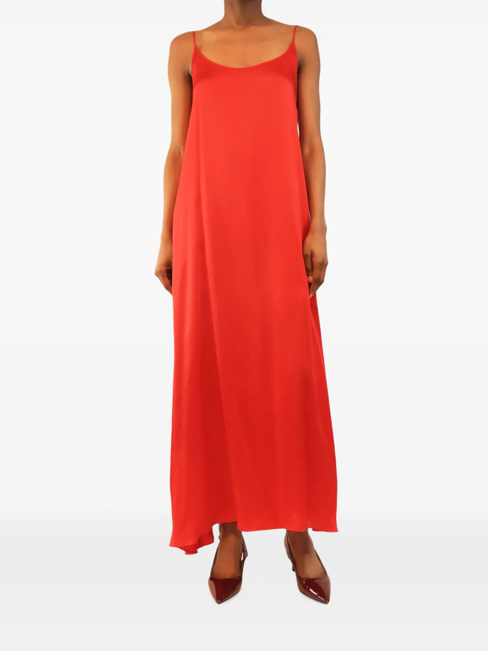 Mansur Gavriel silk maxi slip dress - Red