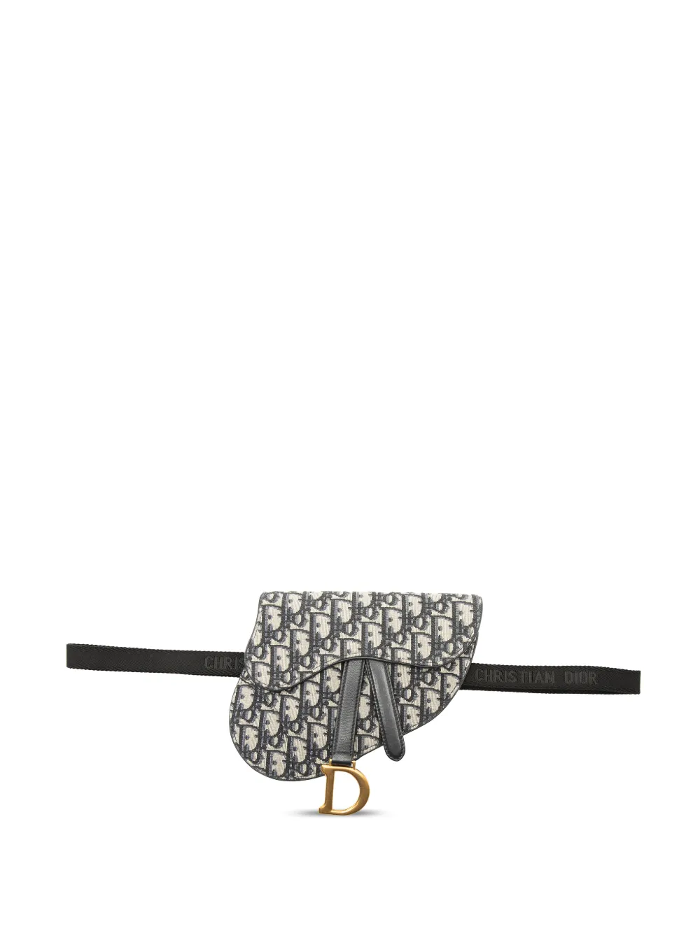 Christian Dior Pre-Owned 2019 Oblique Canvas Saddle belt bag - Blu