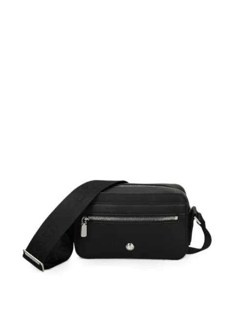 Lacoste Langon logo-strap zip-up messenger bag