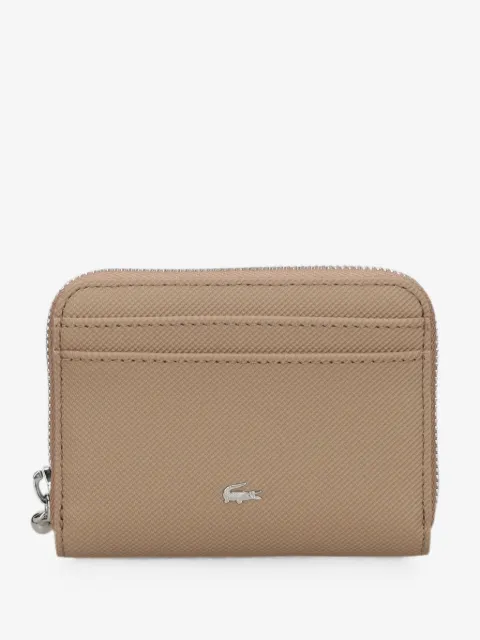 Lacoste portefeuille zippé Daily City à plaque logo
