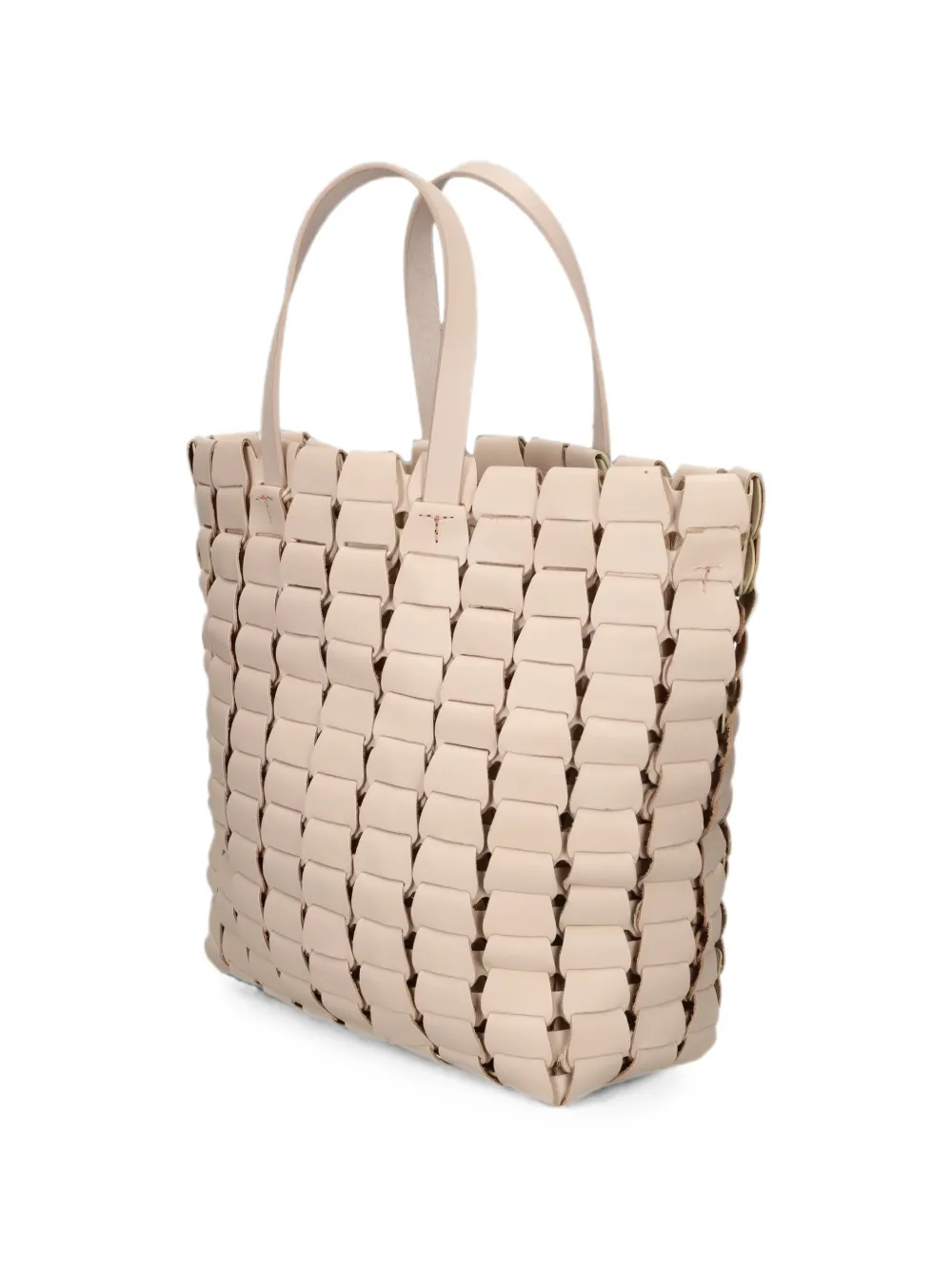 DRAGON DIFFUSION Link geweven leren shopper Beige