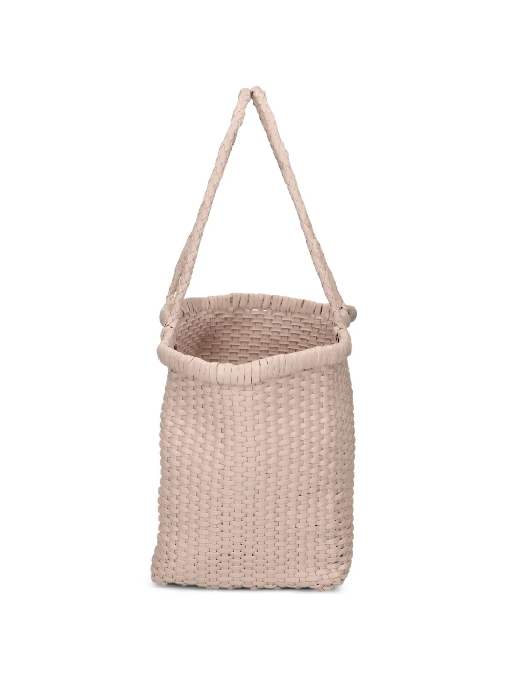 DRAGON DIFFUSION Kleine B Weave leren shopper Beige
