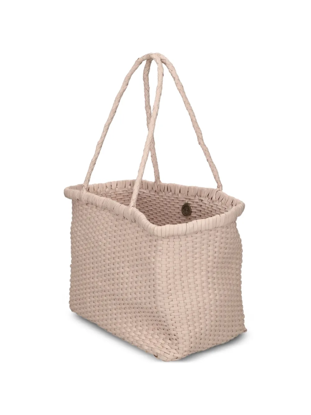 DRAGON DIFFUSION Kleine B Weave leren shopper Beige