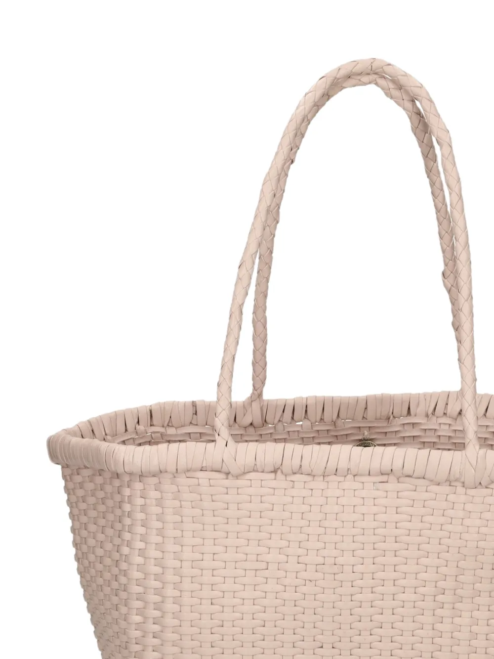 DRAGON DIFFUSION Kleine B Weave leren shopper Beige