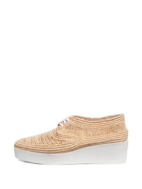 Clergerie woven raffia derby shoes