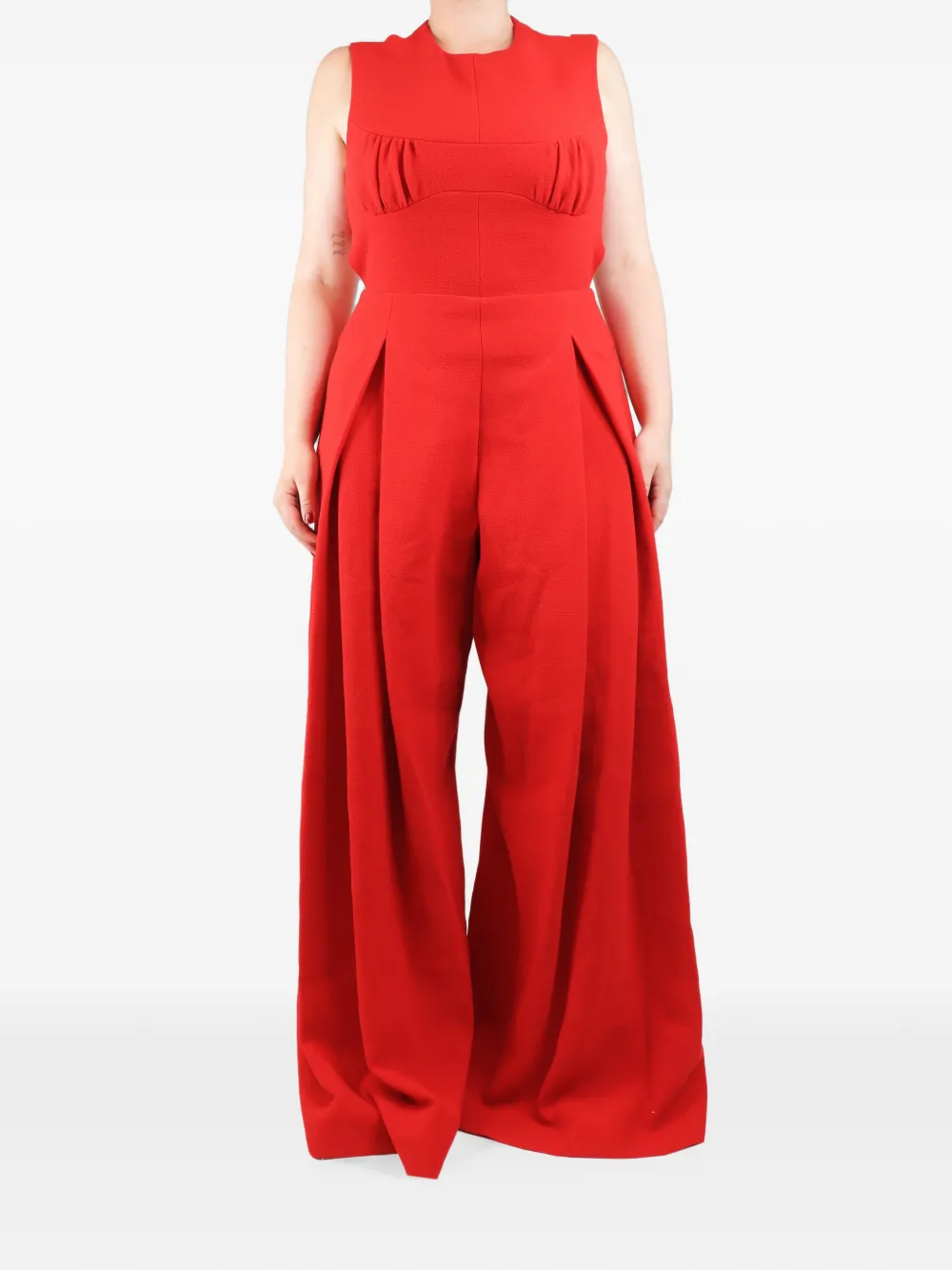 Emilia Wickstead crepe wide-leg jumpsuit - Red
