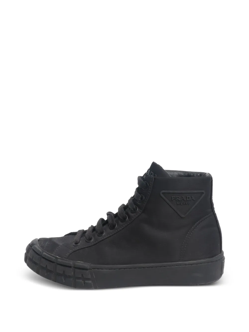 Prada Pre-Owned Cassetta Wheel High-Top-Sneakers - Schwarz