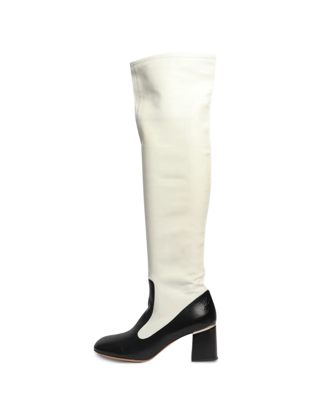 Celine Pre-Owned leather knee-high boots - White