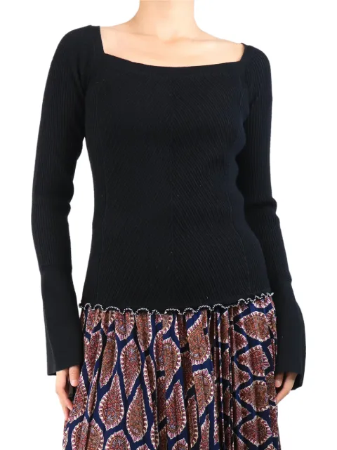 3.1 Phillip Lim ribbed beaded-trim top