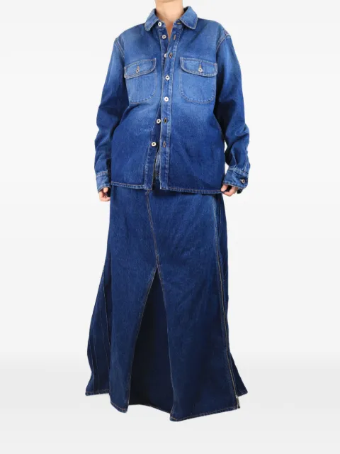 Off-White Pre-Owned pleated-back maxi dress
