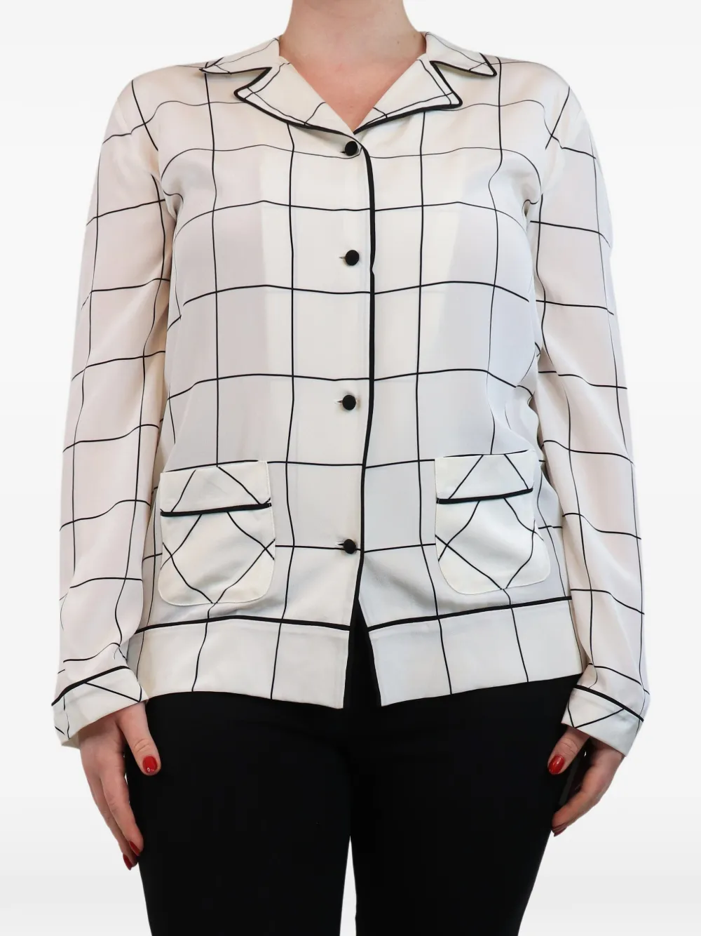 Valentino Garavani Pre-Owned Camicia a quadri - Bianco