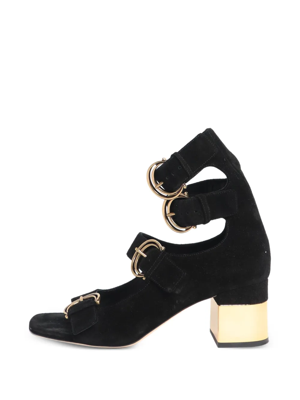 Chloé Vintage Sandalen mit Schnalle - Schwarz