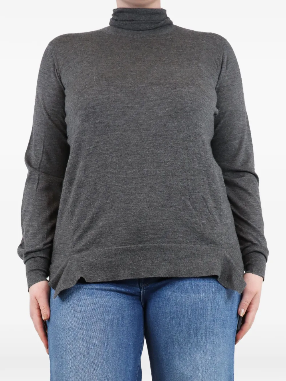 Malo Maglione con spacco laterale - Grigio