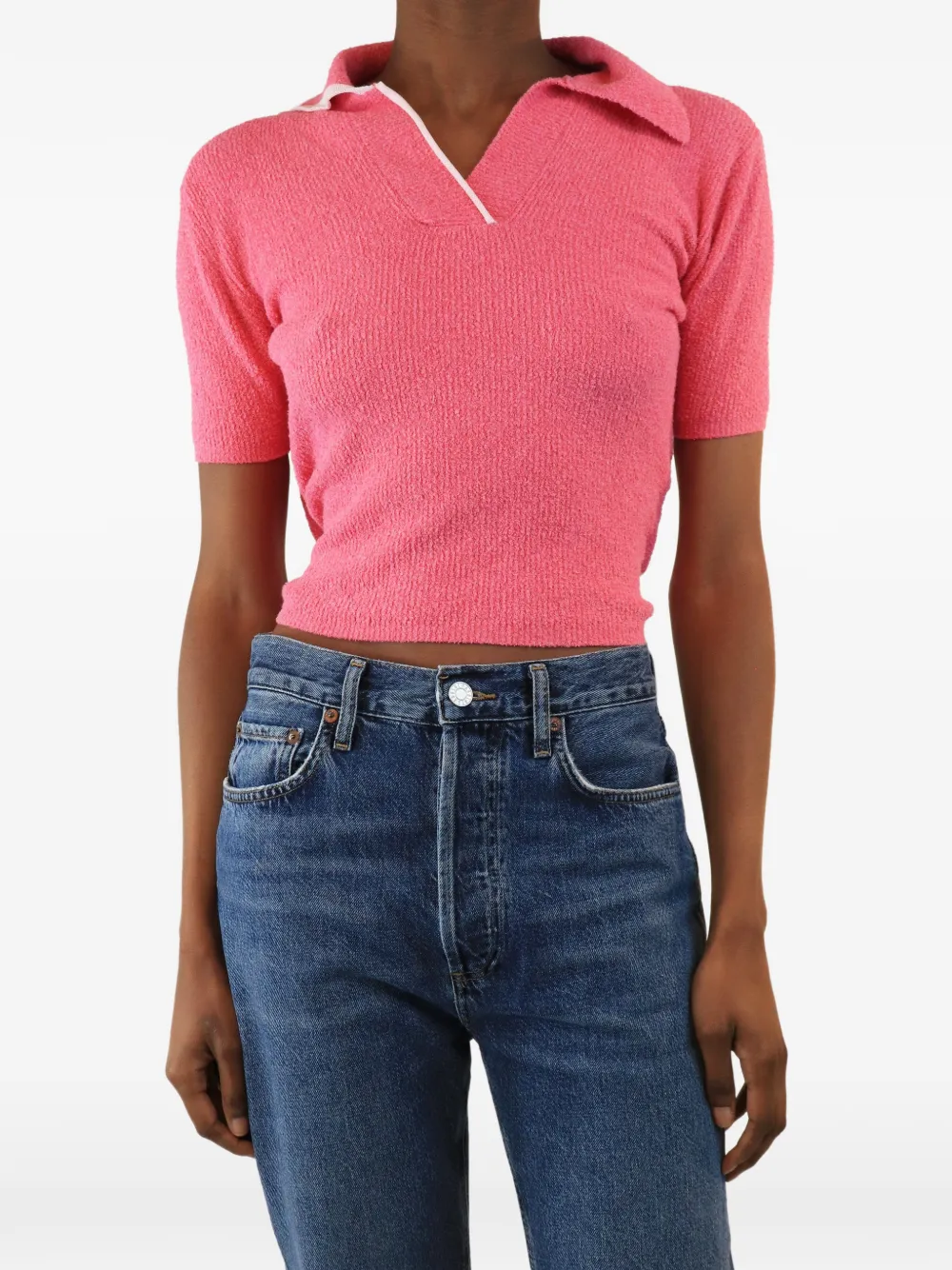 Jacquemus Pre-Owned Polo con scollatura posteriore - Rosa