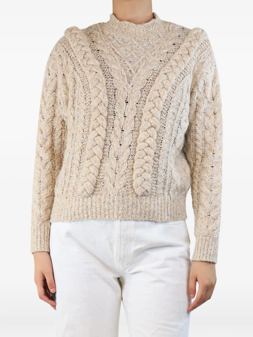 MARANT ÉTOILE Pullover mit Flechtmuster - Nude